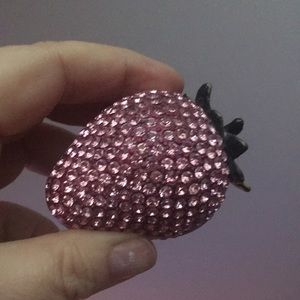 Crystal Strawberry Ring Box